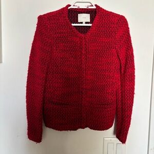 IRO red tweed cropped jacket size 36